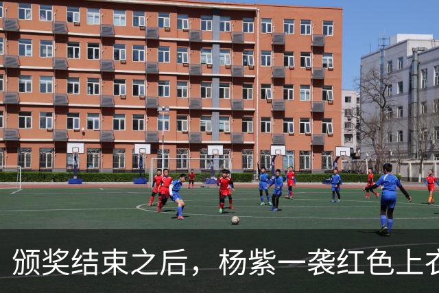 颁奖结束之后，杨紫一袭红色上衣连夜赶回北京，第二天卡点发文